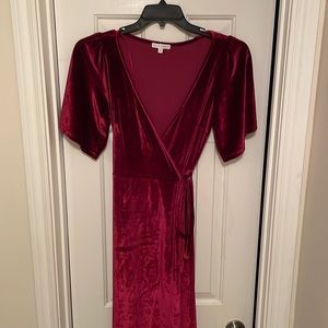 baltic born meghan velvet wrap dress.